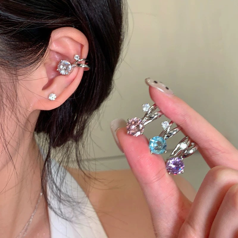 Flash Zircon Female Niche High Sense Temperament Wild Light Luxury Ear Clip
