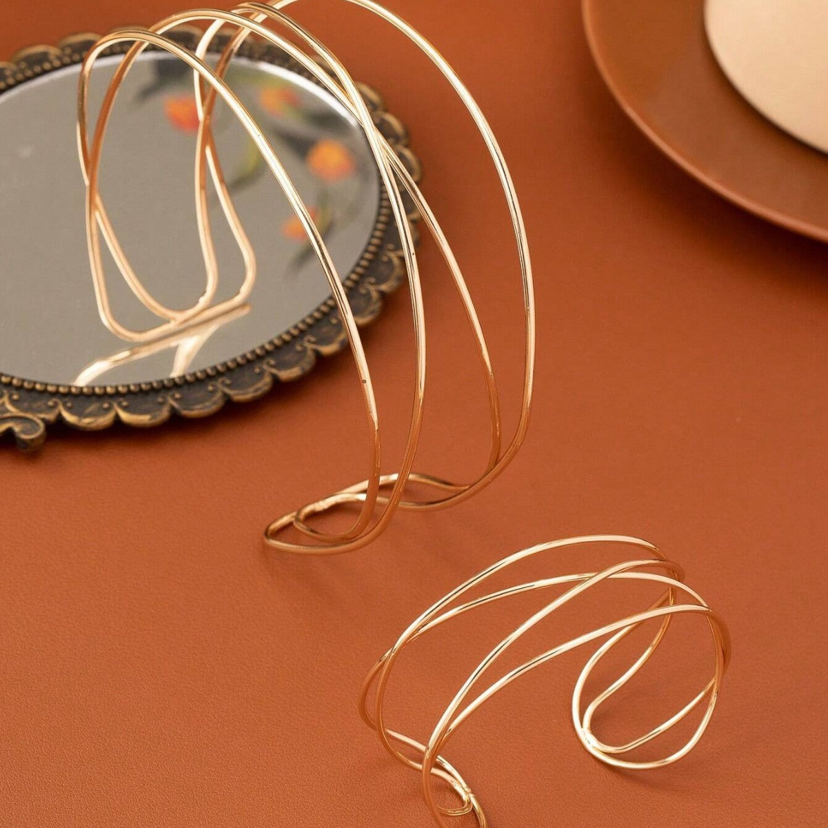 Metallic Open-ended Female Fashion Personality Graceful Niche Jewelry Set