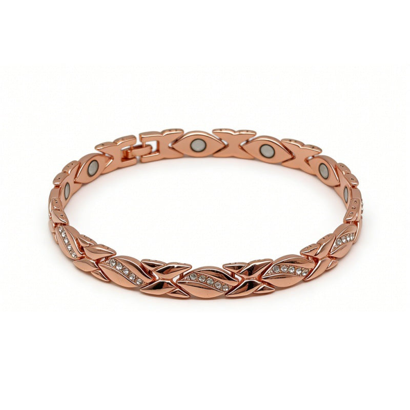 Men's Fashion Retro Environmental Protection Bronze Three Rows Bracelet