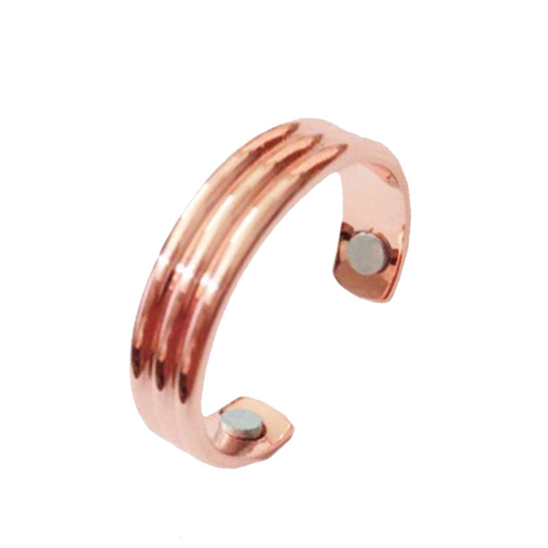 Magnetic Health Care Rose Gold Creative Rings