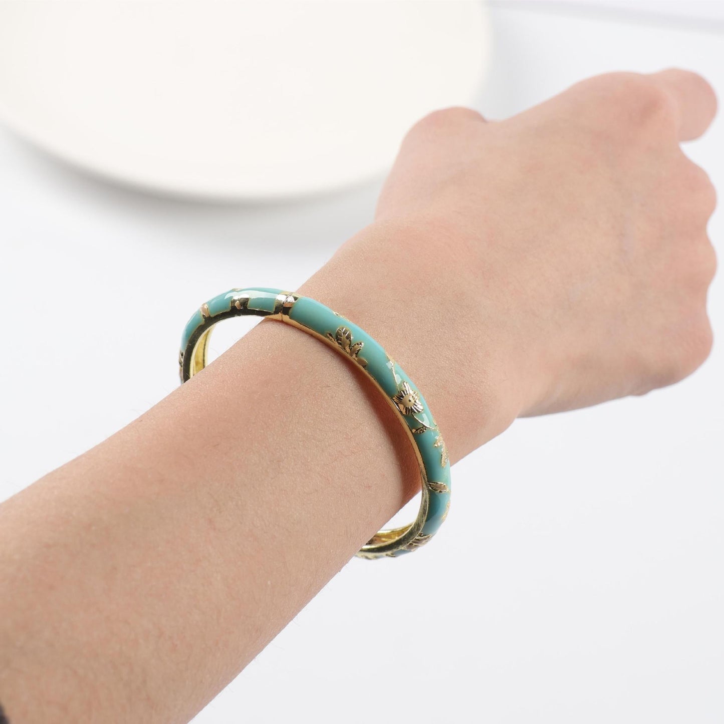 Ethnic Style Open Carved Chinese Handmade Metal Bracelets