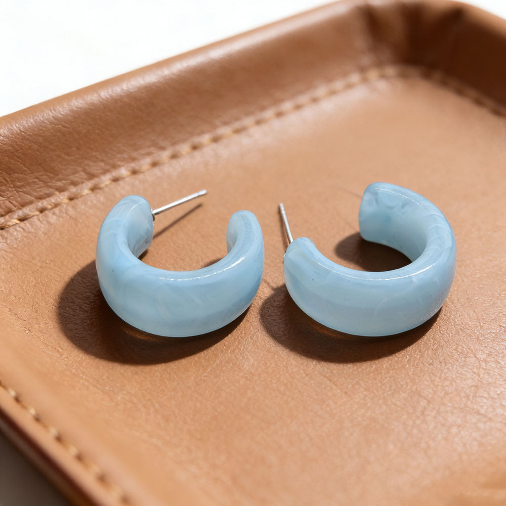Dopamine Color Matching Trendy Female Resin Earrings