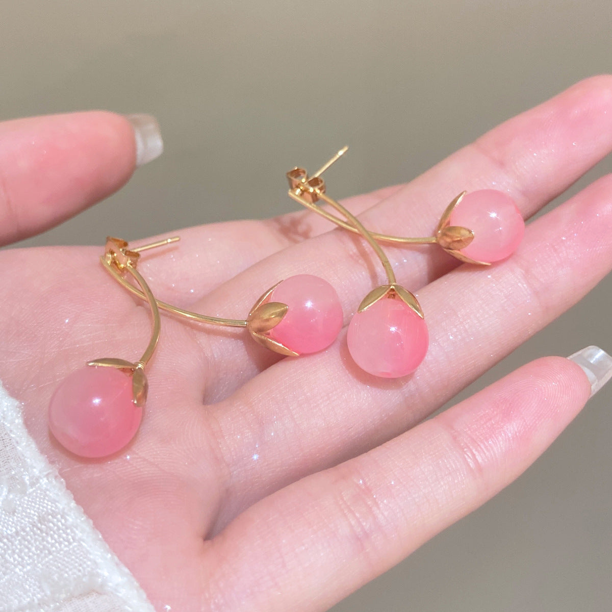 Women's Fashion Classy Face One Pair Two Stud Earrings