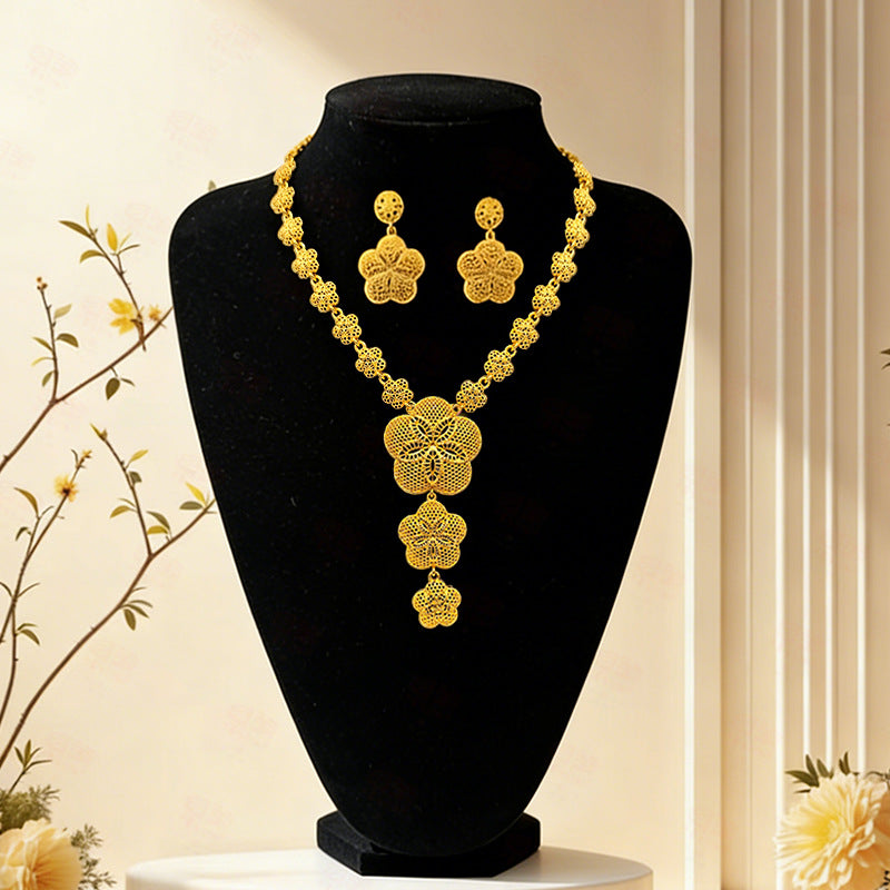 Imitation Gold Shop High Color Retention Jewelry Set