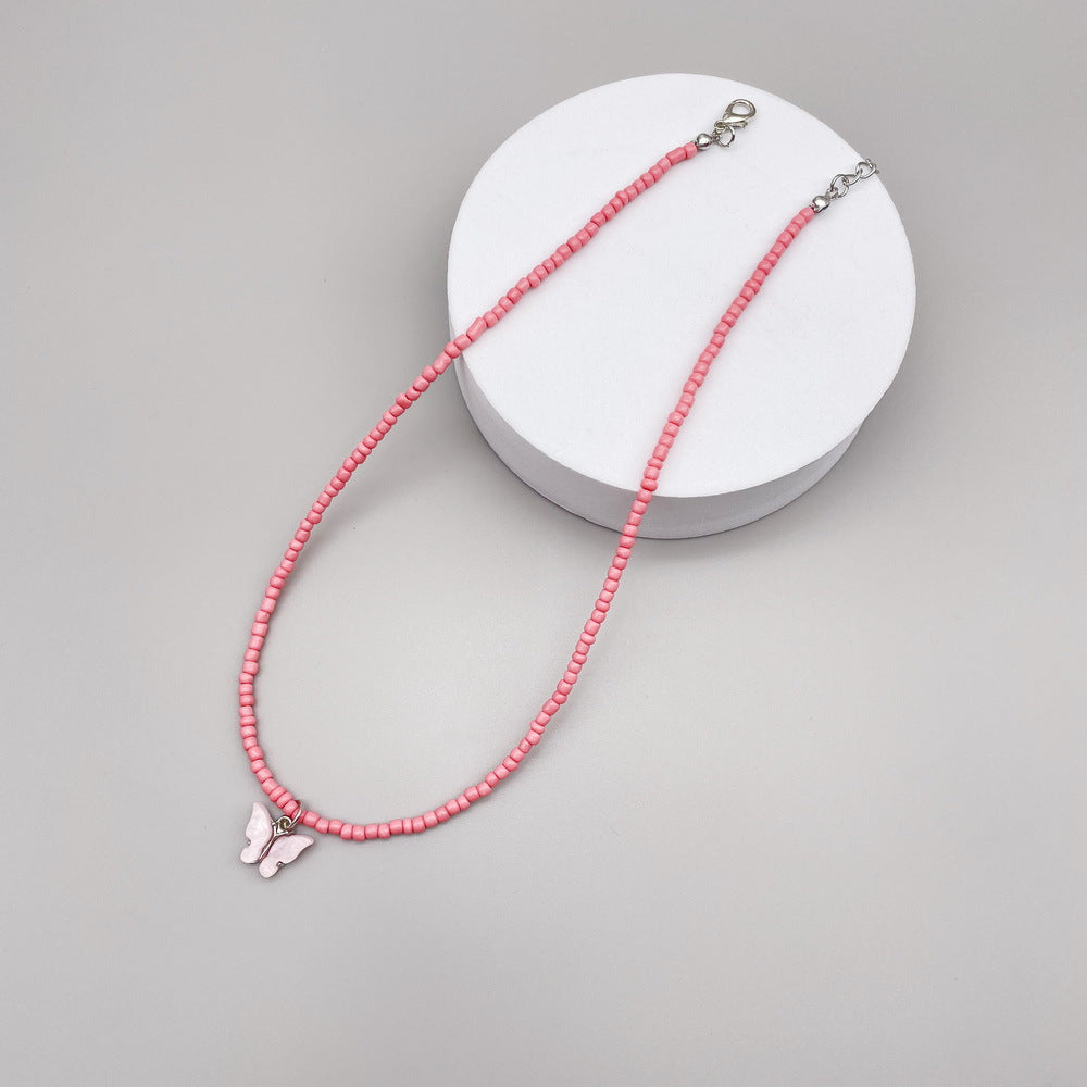 Female Versatile Style Handmade Color Beads Necklace