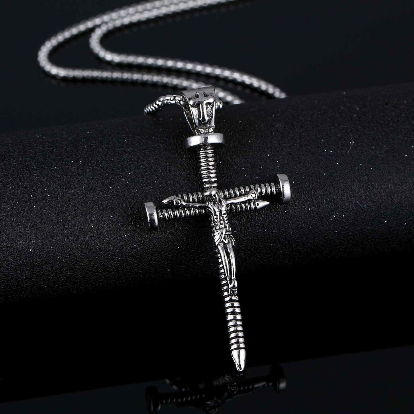 Men's Cross Sweater Chain Trendy Accessories Titanium Necklaces