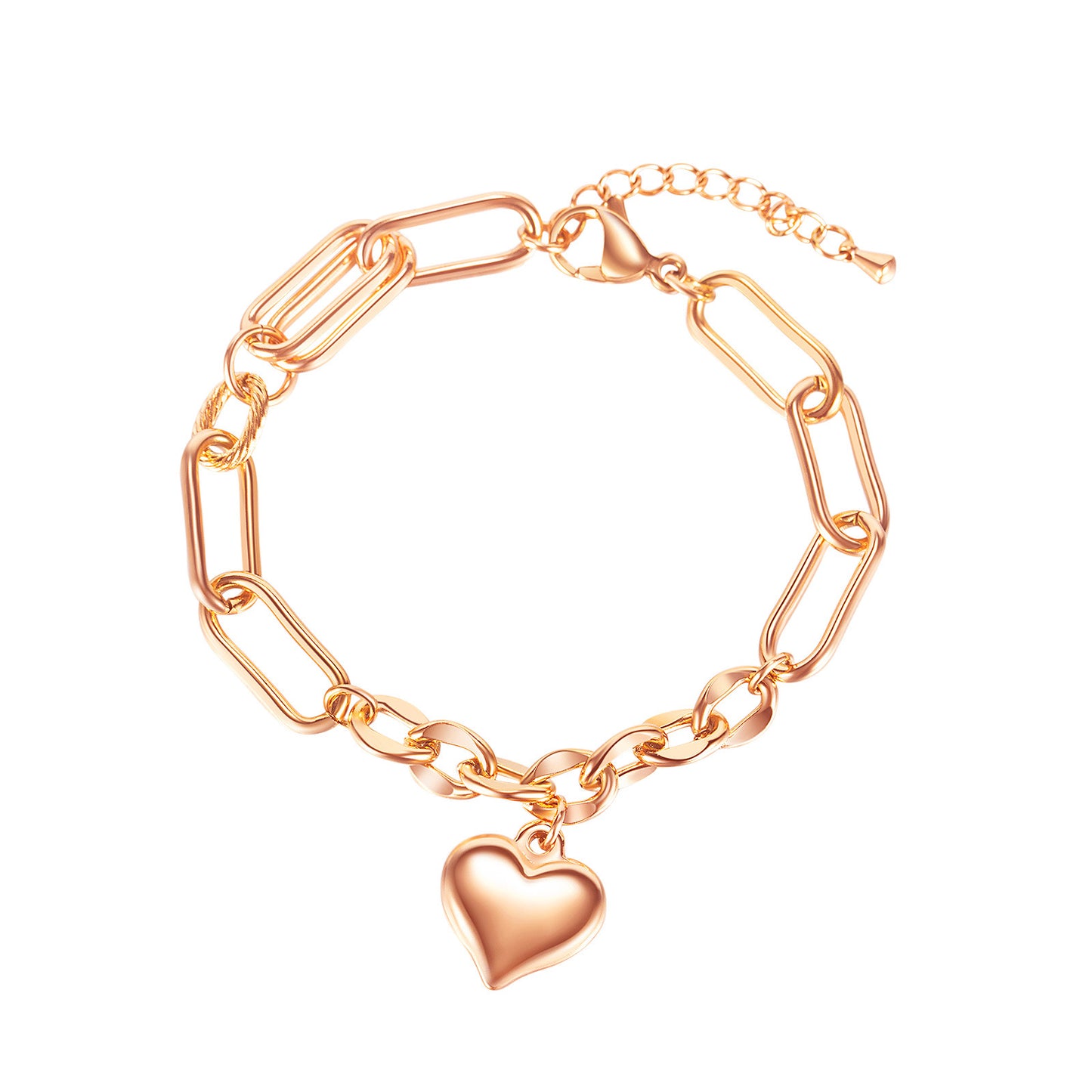 Ornament Design Love Stainless Steel Peach Heart Fashion Bracelets