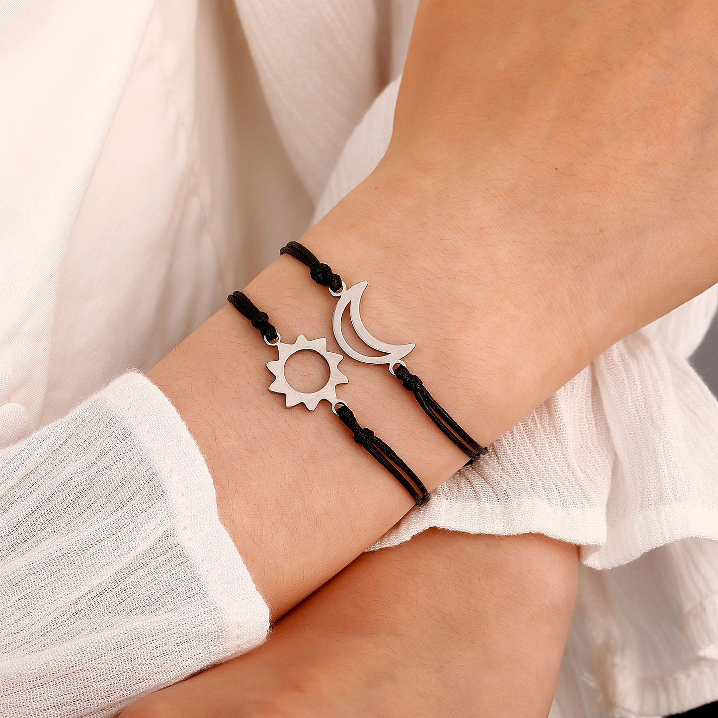 Sangle de transport creuse en acier inoxydable, bracelets réglables