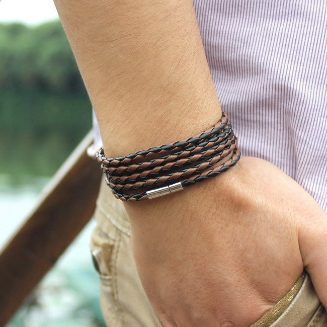 Women's & Men's & And Handmade Leather Rope Woven Bracelets