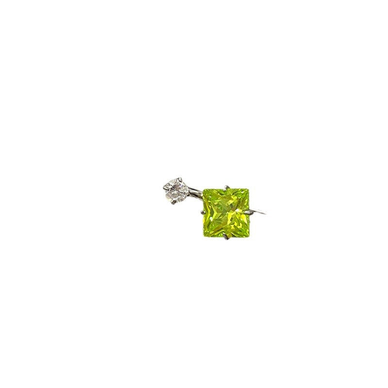 Super Flash Square Zircon Internal Thread No Need To Take Rings