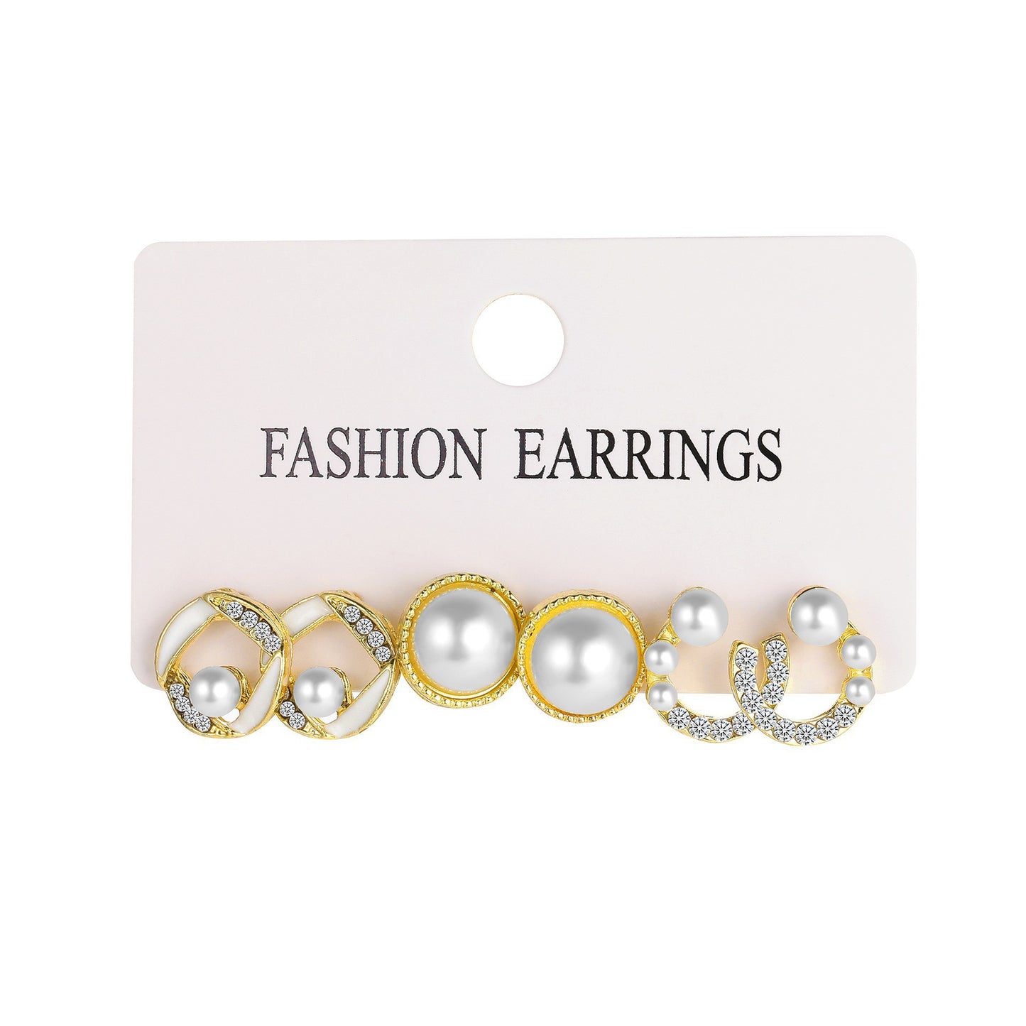 Wind Bow Fishtail Pearl Diamond Lady Stud Earrings