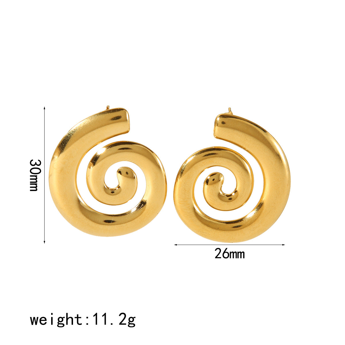 Women's Retro Design Geometric Gold Stainless Steel Earrings