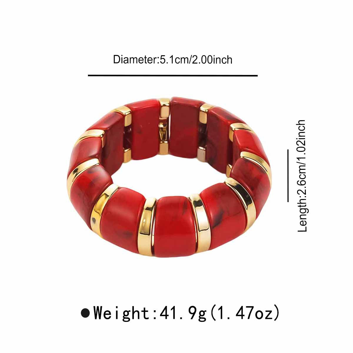 Fashion Exaggerated Geometry Irregular Resin Beaded Bracelet