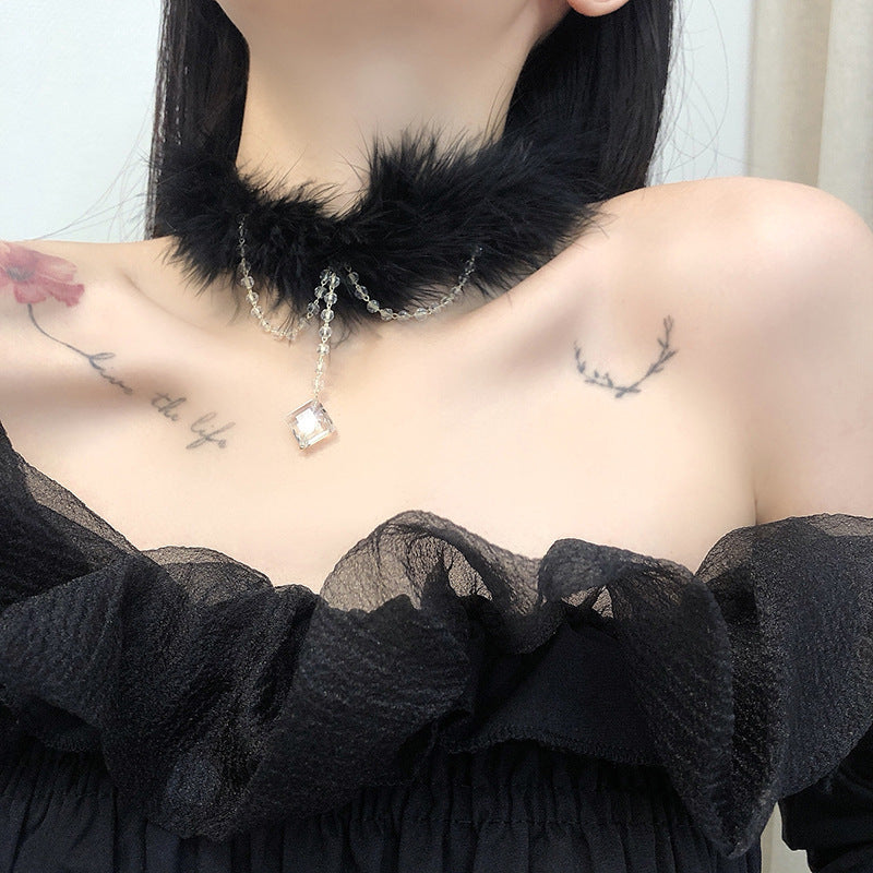 Furry Sexy Christmas Short Neckband Collar Necklaces