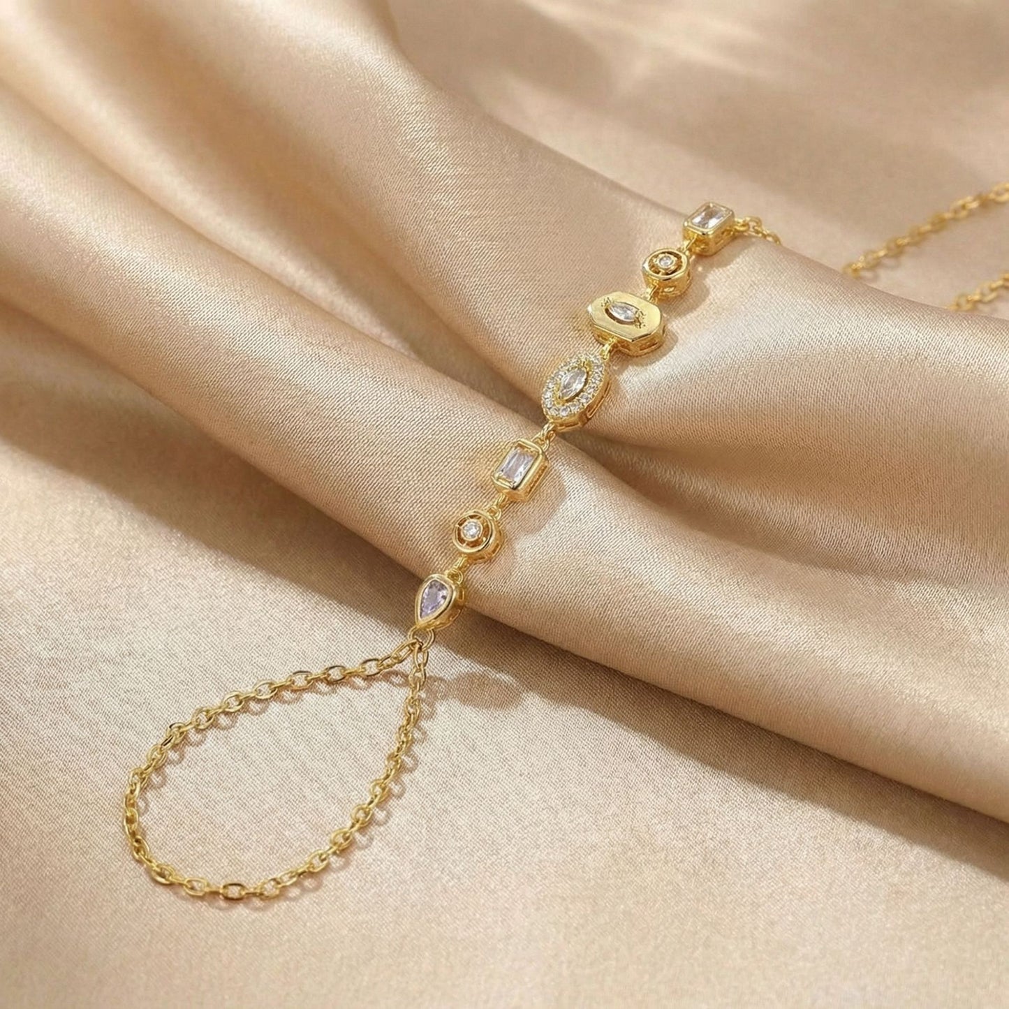 Women's Light Luxury Copper Chain Finger Graceful Personality High-grade Bracelet