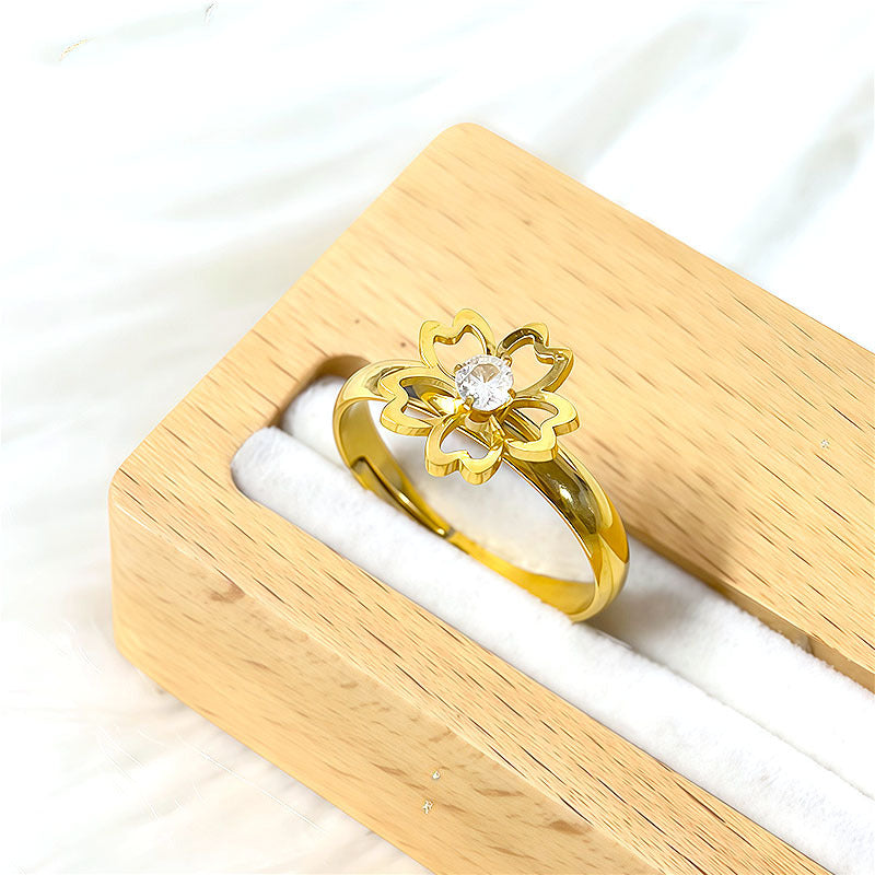 Personality Trendy Simple All Match Index Finger Sweet Little Daisy Ring