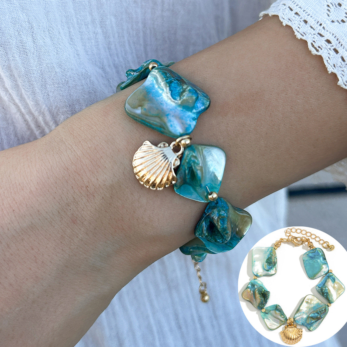 Ocean Wind Shell Patch Starfish Temperament Vacation Necklaces