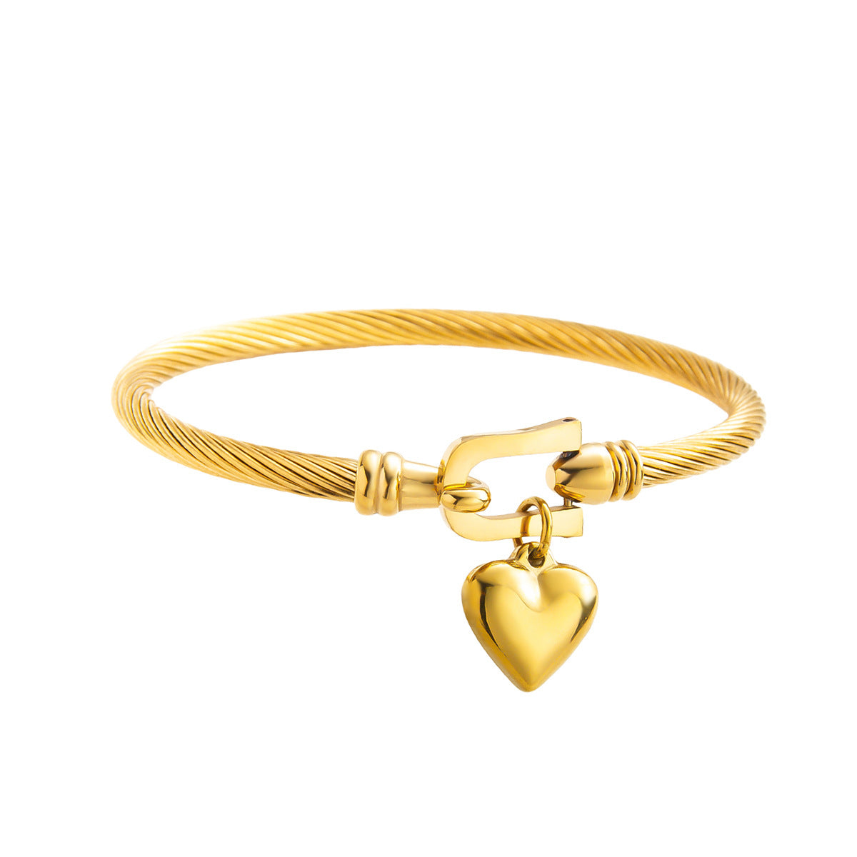 Vachette Clasp Love Stainless Steel Wire Rope Fashion Bracelets