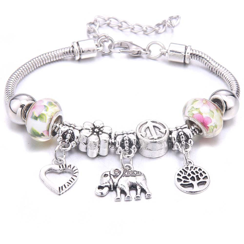 Women's Grid Popular Adjustable Crystal Love Butterfly Bracelets