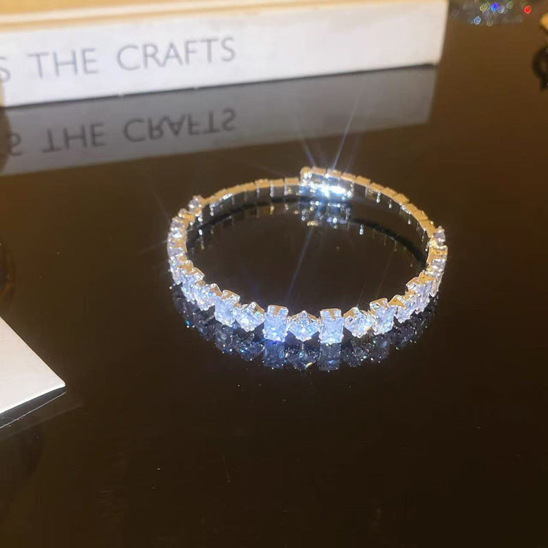 Women's Light Luxury High-grade Sterling Sier Flashing Zircon Bracelets