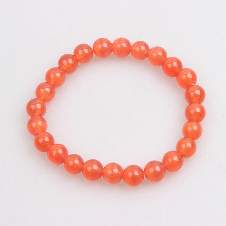 Men's Eye Round Beads Lucky Lady Fresh Simple Bracelet