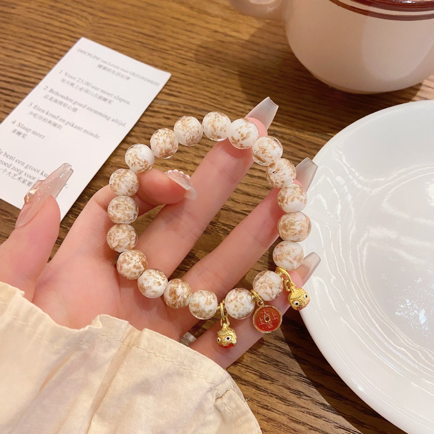 Bracelets de style chinois vintage bleu mer et ciel