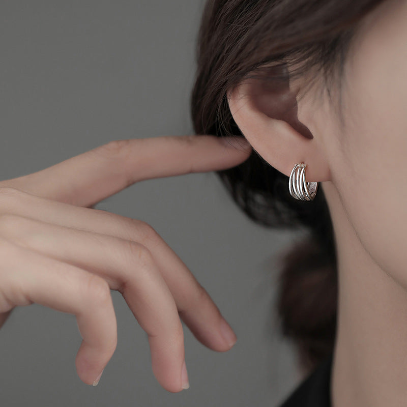 Women's Line Clip Fashion Simple Niche Design Rings