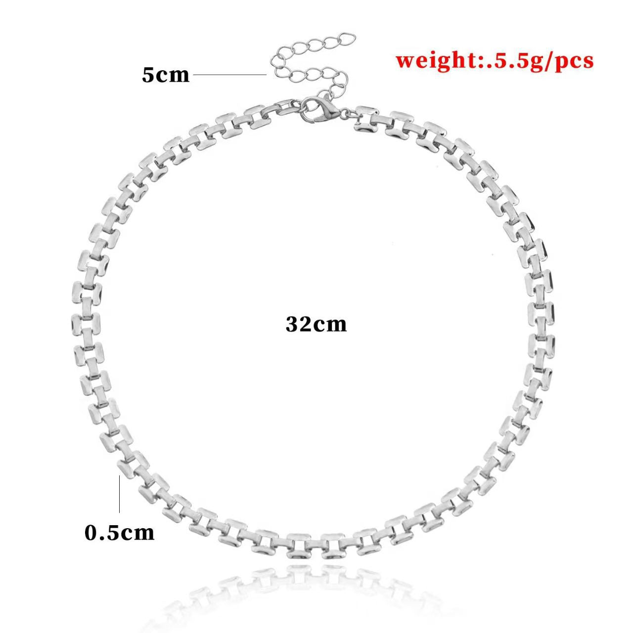 Fashion Geometry Pattern Hollow Female Temperamental Popular Trendy Metal Square Necklace