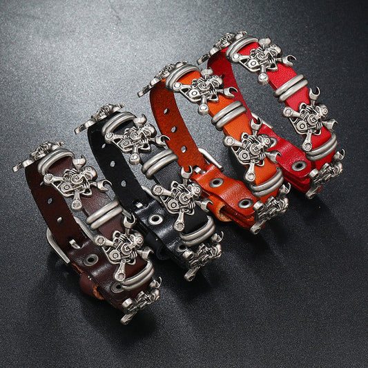 Fashion Simple Punk Cattle Leather Personality Bracelets