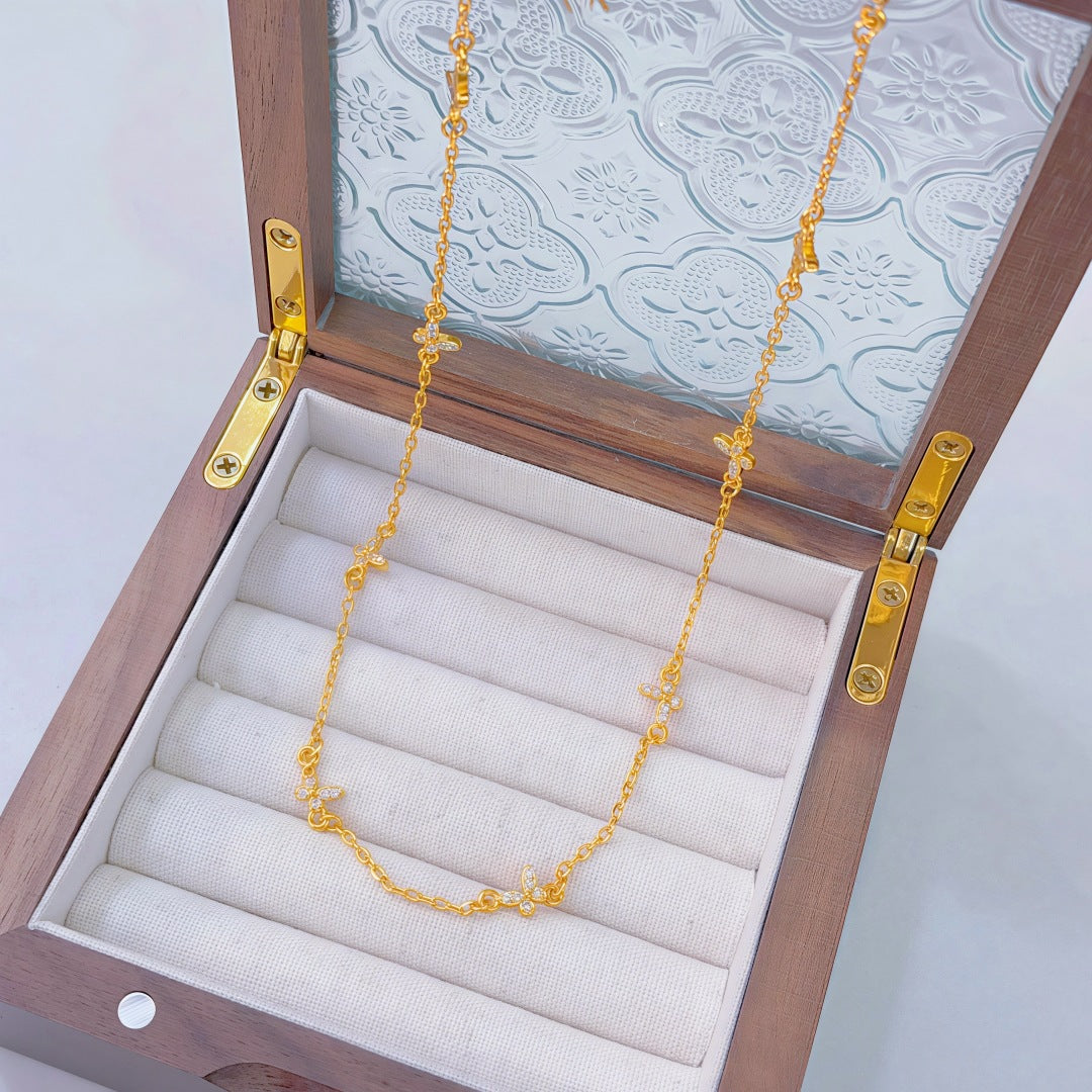 Ginkgo Leaf Variety Retro Affordable Luxury Fashion Design Necklace