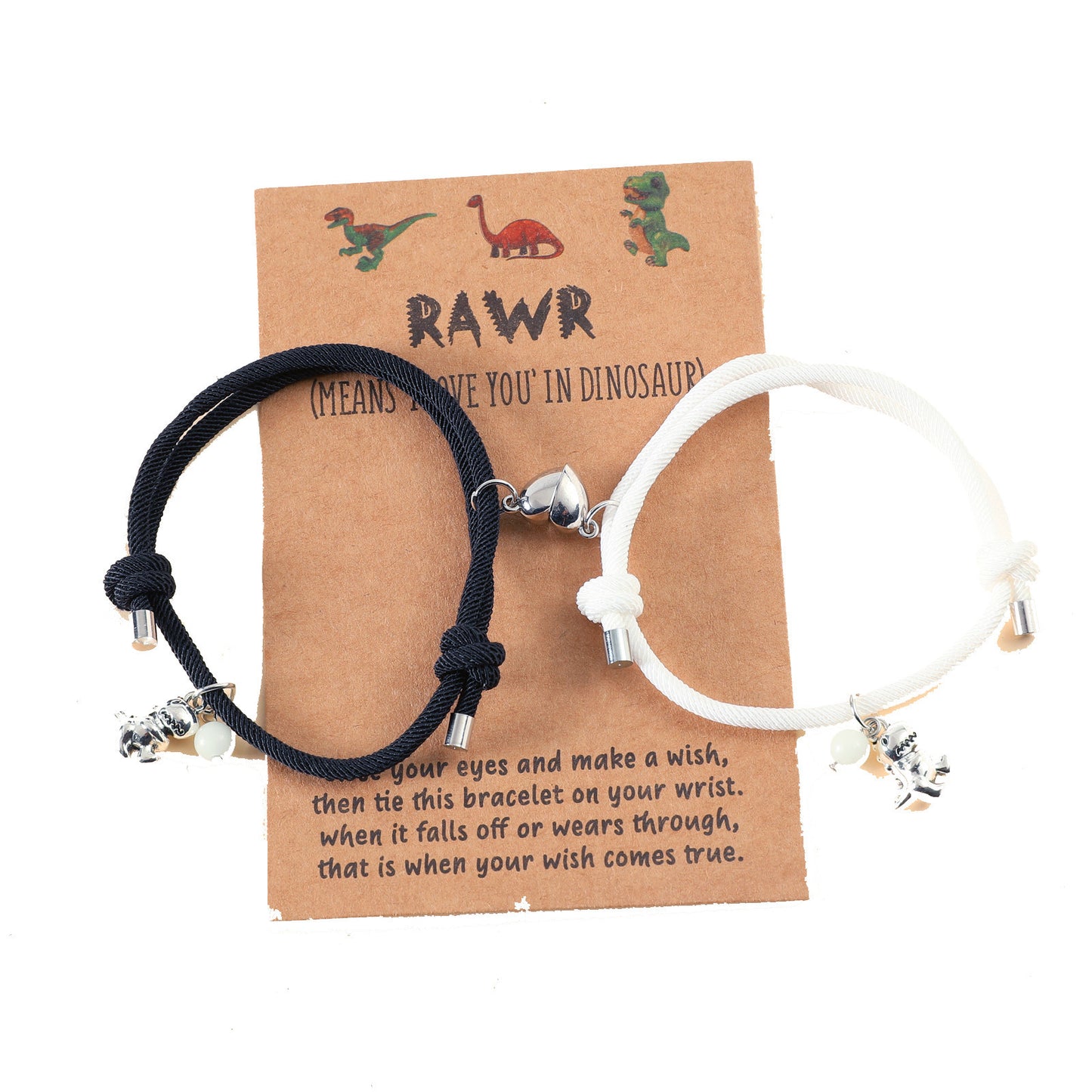 Damen-Schmuck mit magnetischer Schnalle, personalisierte dreidimensionale kleine Dinosaurier-Armbänder