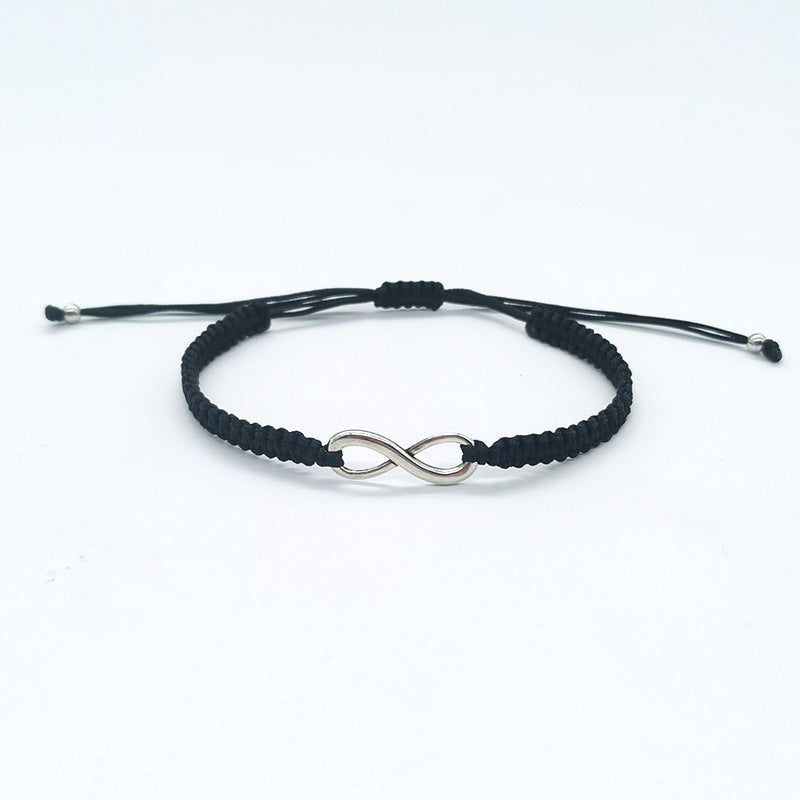 Simple Alloy Words Infinite Woven Adjustable Bracelets