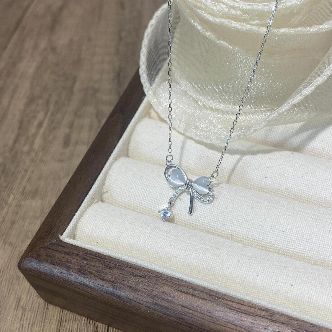 Bow Tassel Affordable Luxury Fashion Sweet Style Clavicle Chain Holiday Pendants