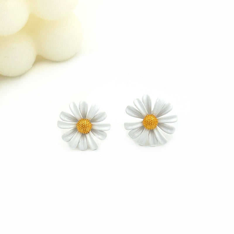 Sweet Little Daisy Bee Asymmetric Shape Sier Rings