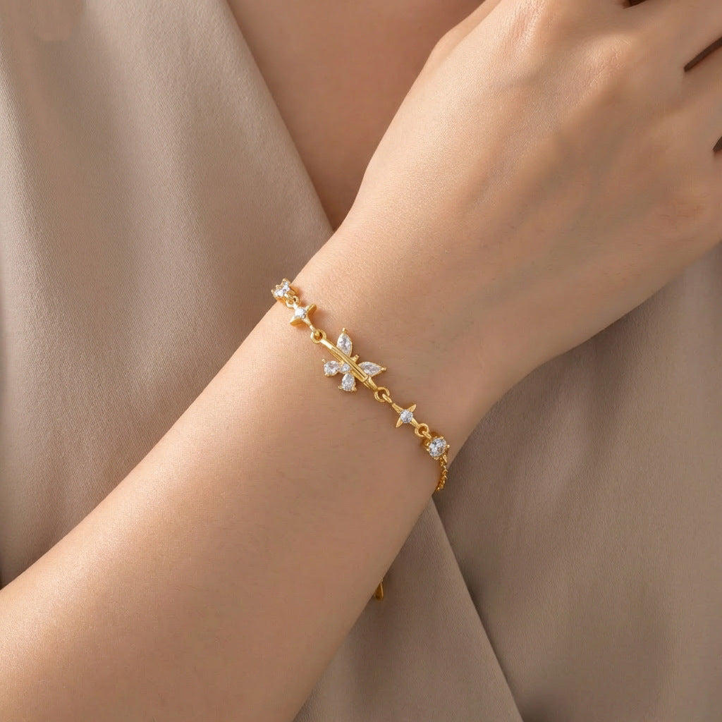 Bow Female Design Zircon High Sense Fashionable Bracelets