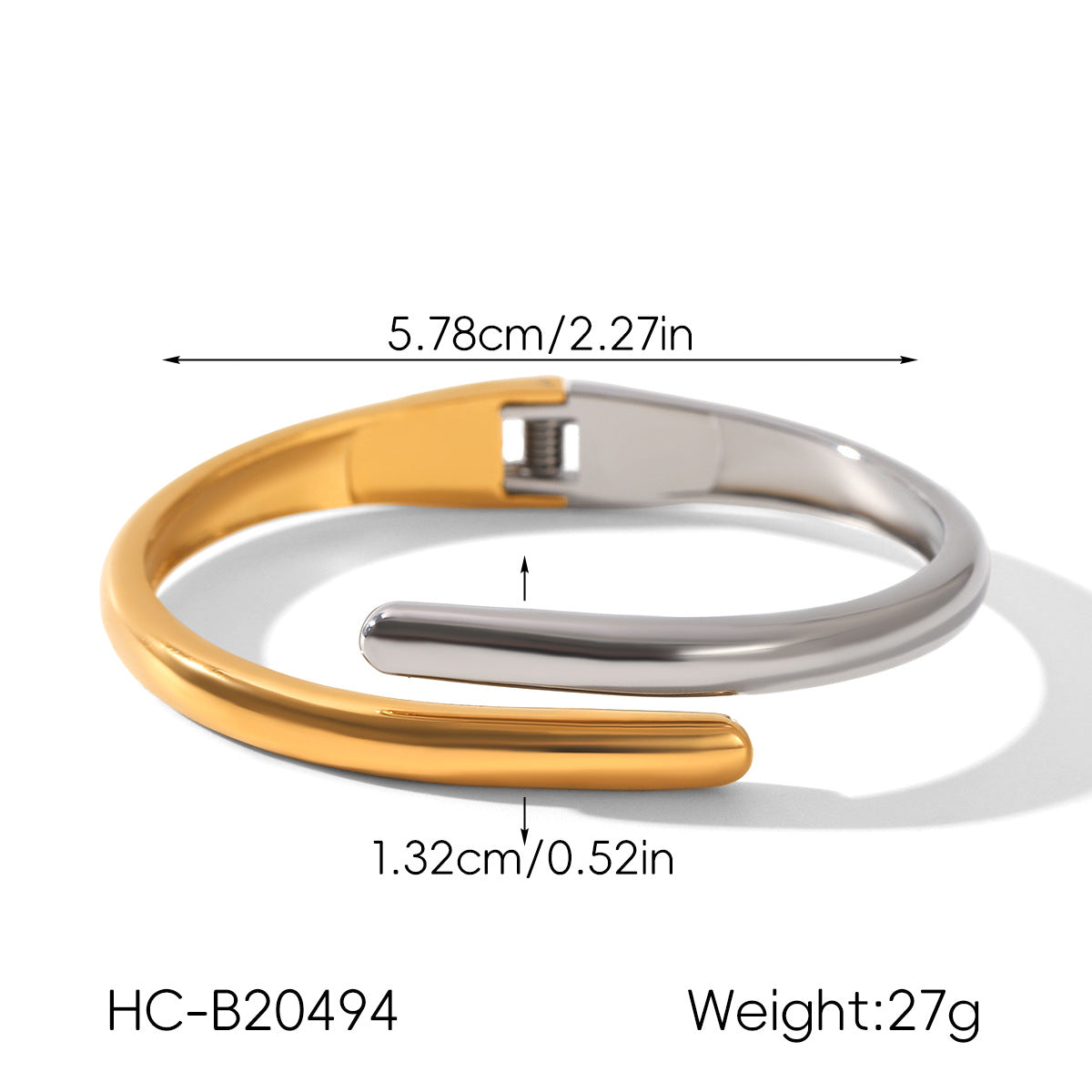 Sier Color Matching Titanium Steel Personality Simple Irregular Bracelets