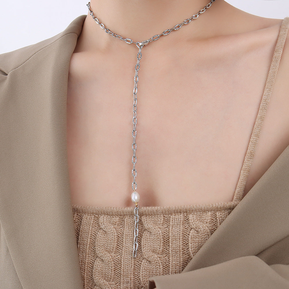 Korean Style Freshwater Pearl Stitching Sweater Bracelets