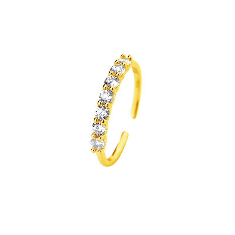Women's Drill Zircon Index Finger Fresh Sweet Small Loving Rings
