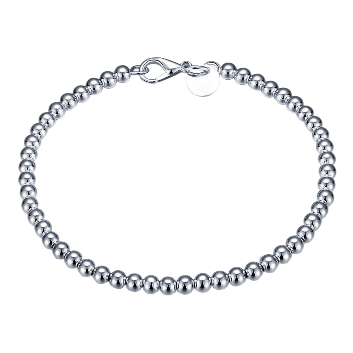 Bracelets d'ornement de mode en perles creuses plaquées argent