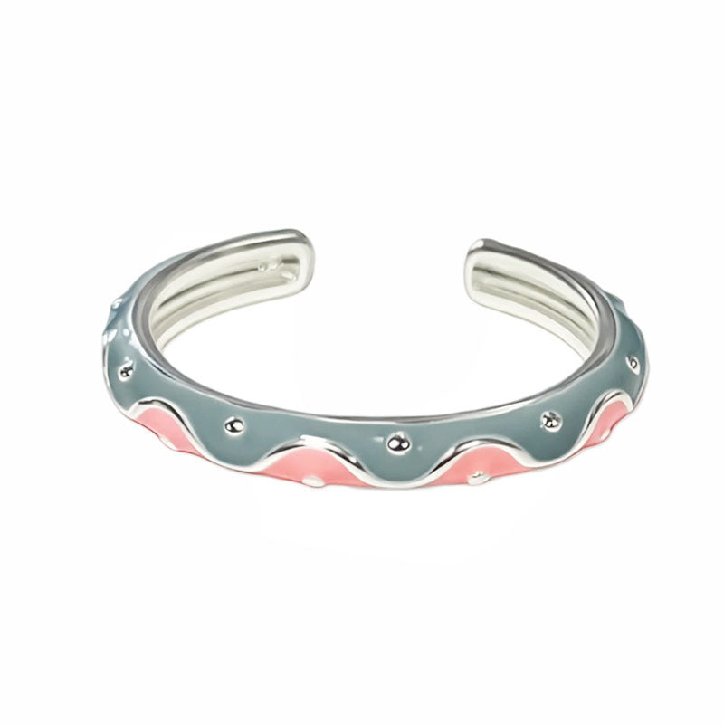Fresh Macaron Donut Love Heart Flowers Female Niche Bag Simple Rings