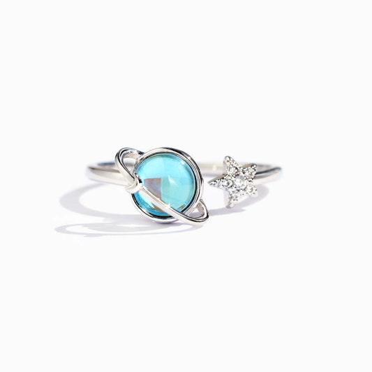 Fingertip Star Moon Earth Female Simple Ring