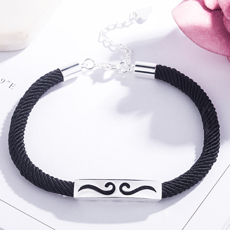 Kreatives Design Hoop Woven Couple Female Für Freundinnen Armbänder