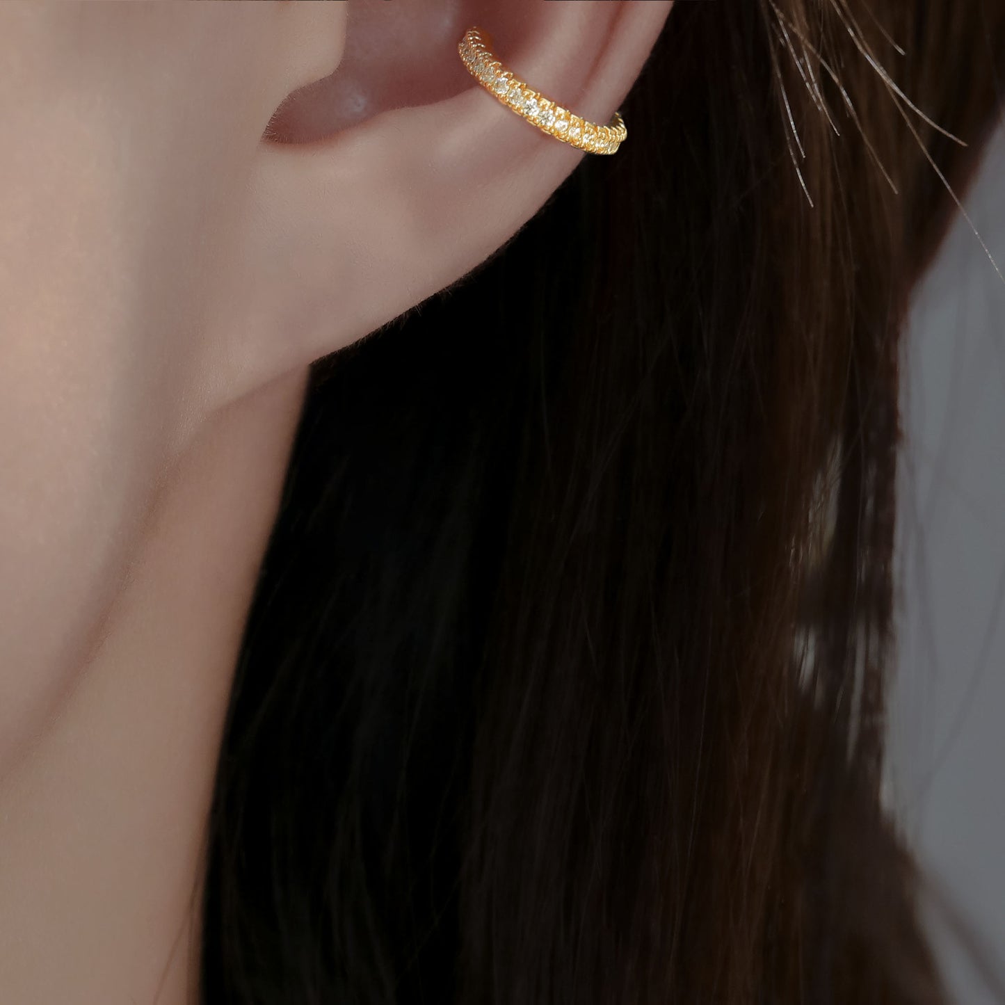 Copper Fashion Simple Single Shaped Earless Ear Buckle