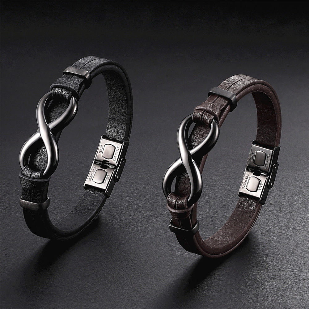 Men's Fashion Korean Style Leather Personality Rope Bracelets