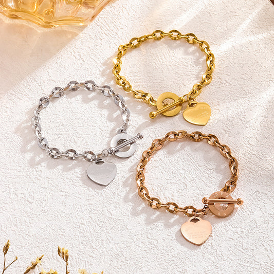 Love Stainless Steel Personality Buckle Popular Bracelets