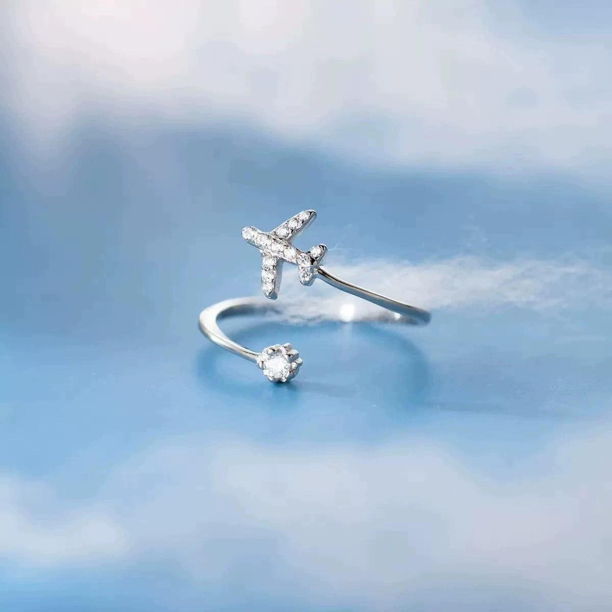Classic Plum Blossom Personality Wind Aircraft Ring