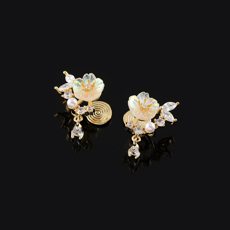 Flower French Summer One-piece Mosquito Coil Ear Clip