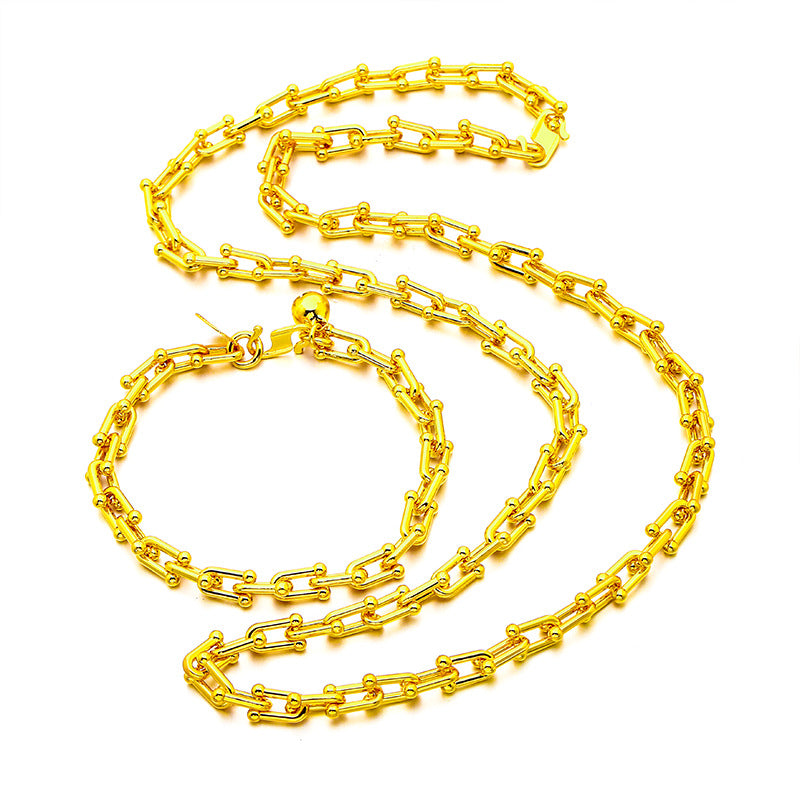 Women's Vietnam Placer Gold Fashion Bell Jewelry Set