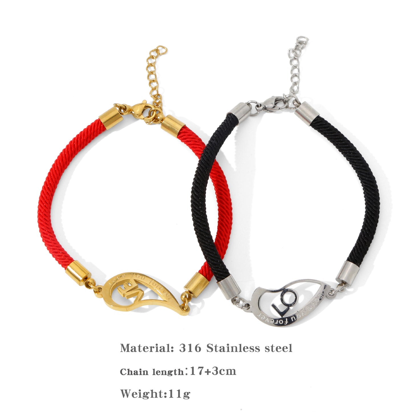 American Woven Stitching Couple Friendship Unisex-Armbänder