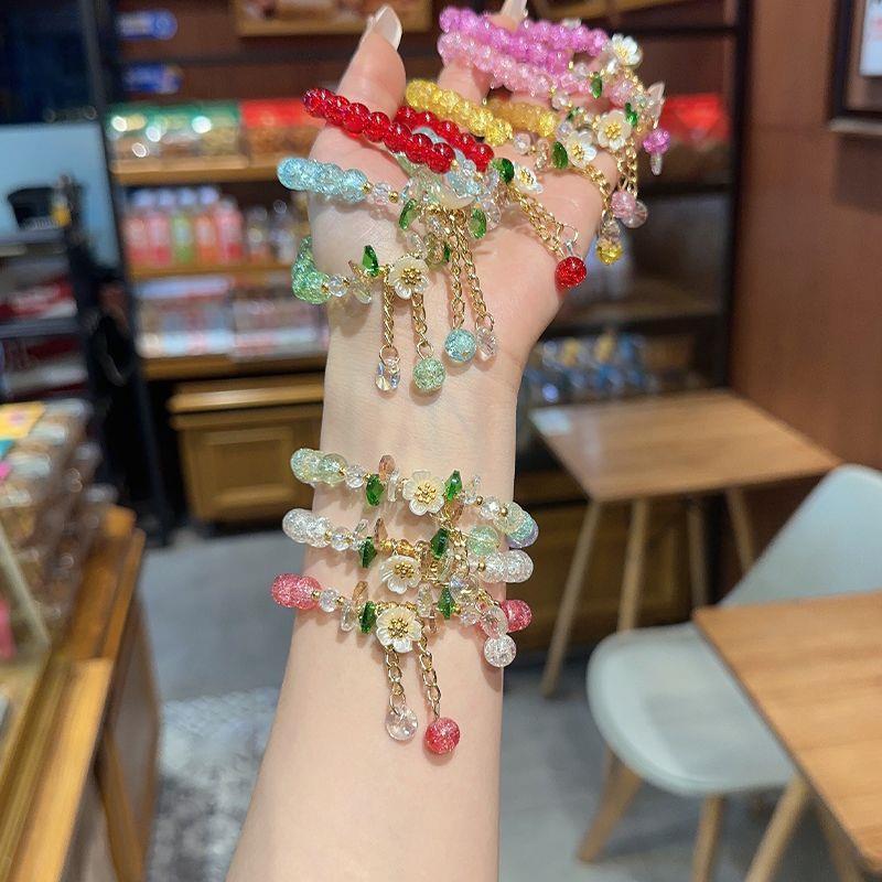 Super Fairy Camellia Crystal String Beads Color Small Daisy Female Bracelets